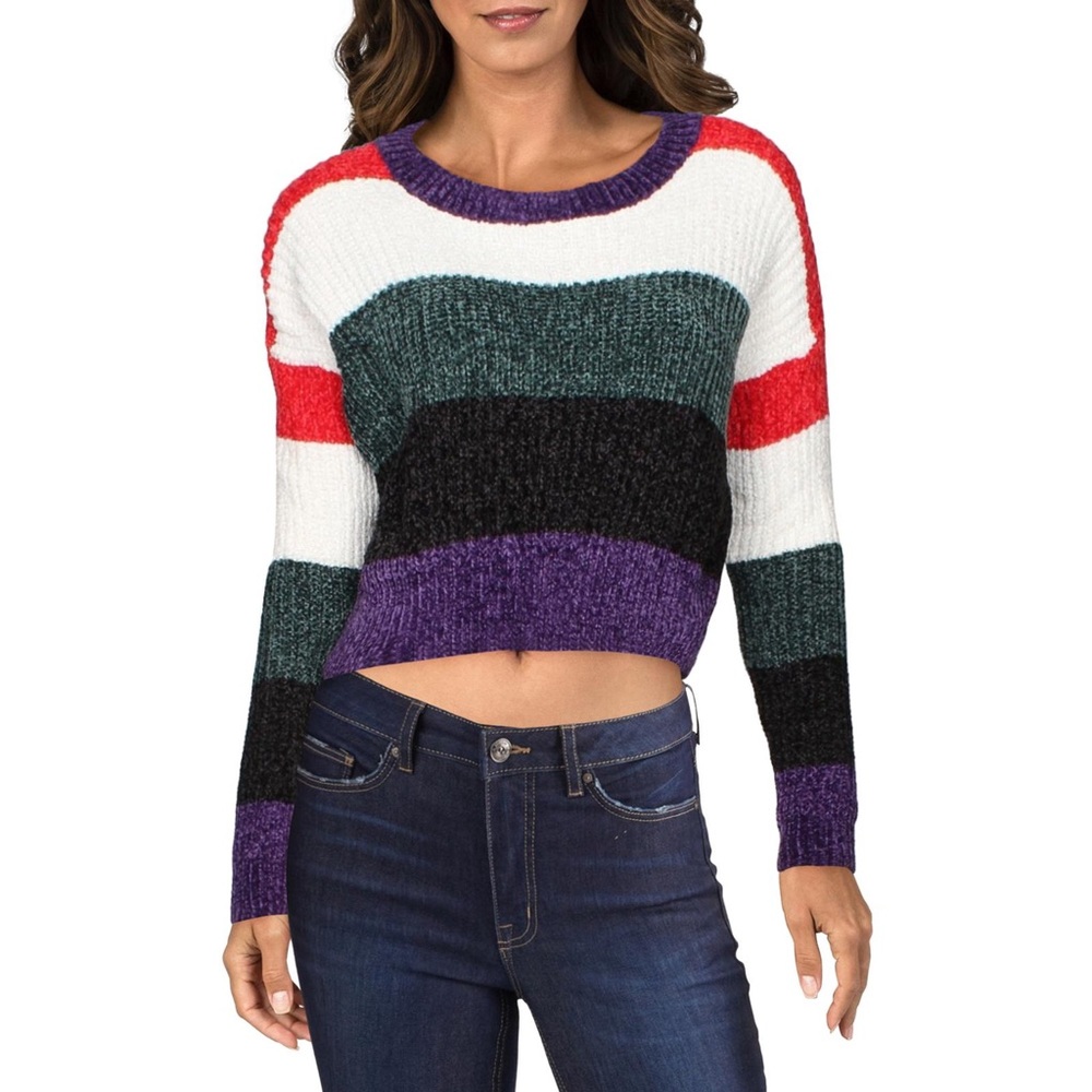 Luv Lane Womens Crew Neck Ribbed Sweater